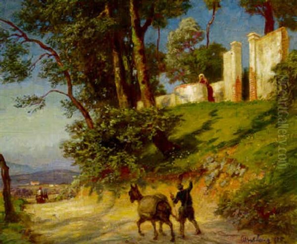 A Summer's Day, Corfu Oil Painting by Albert Lang