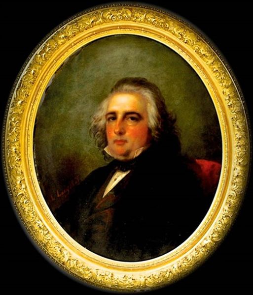 Portrait Of John Strong Rice Oil Painting by Louis Lang