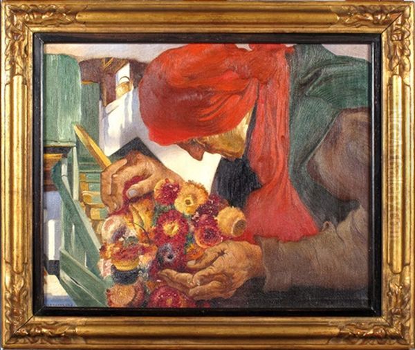 Le Bouquet Oil Painting by Maurice Langaskens