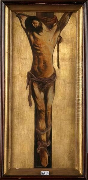 Christ En Croix Oil Painting by Maurice Langaskens