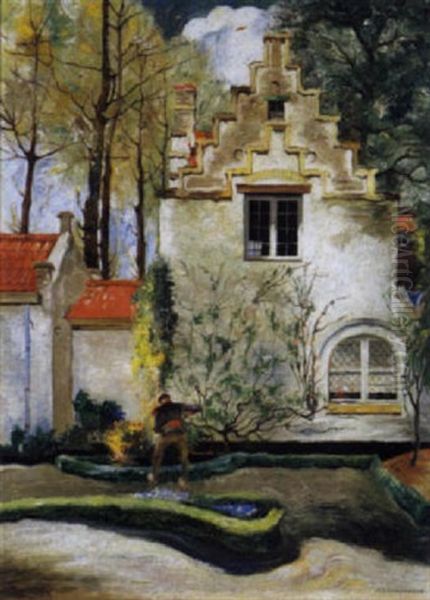 De Tuinman Oil Painting by Maurice Langaskens