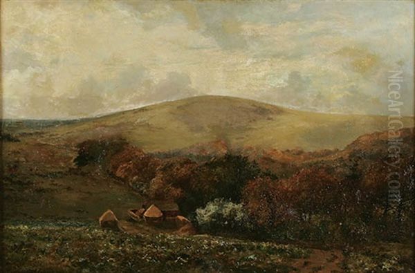 English Landscape Oil Painting by Marmaduke A. Langdale