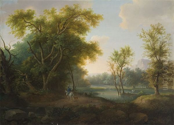 Landscape With Hunter by Antoni Lange