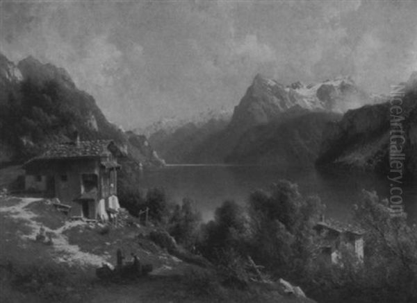 Am Vierwaldstattersee Oil Painting by Julius Lange