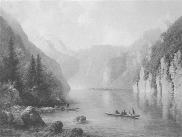 Konigssee Oil Painting by Julius Lange