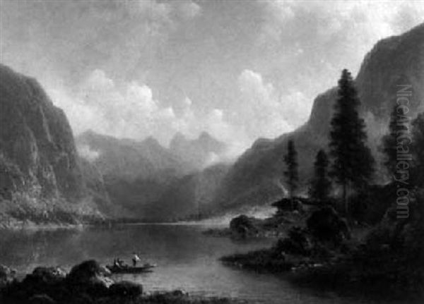 Obersee Bei Berchtesgaden Oil Painting by Julius Lange