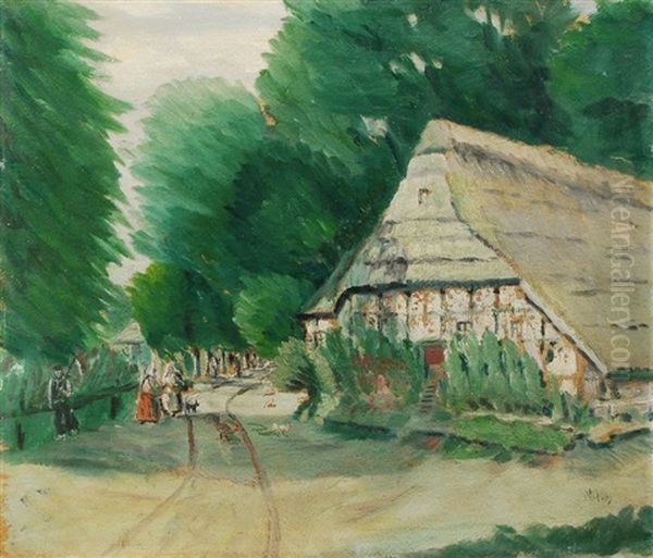 Norddeutsche Dorflandschaft Oil Painting by Otto Lange