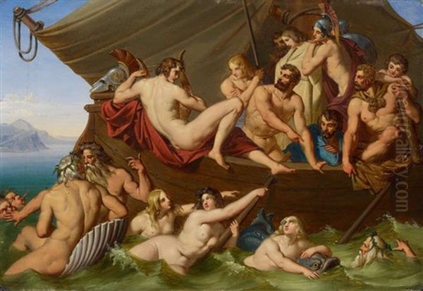 Orpheus Und Die Argonauten Oil Painting by Joseph Robert von Langer