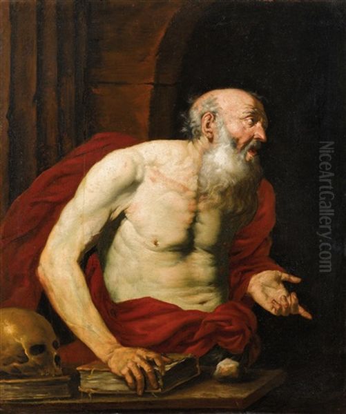 Der Heilige Hieronymus Oil Painting by Giovanni Battista Langetti