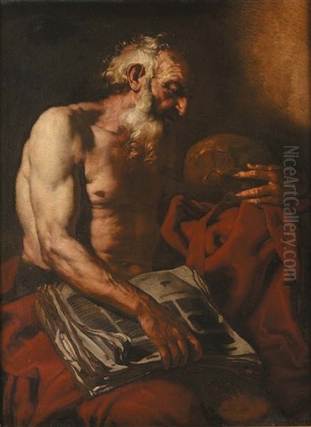 San Gerolamo Oil Painting by Giovanni Battista Langetti