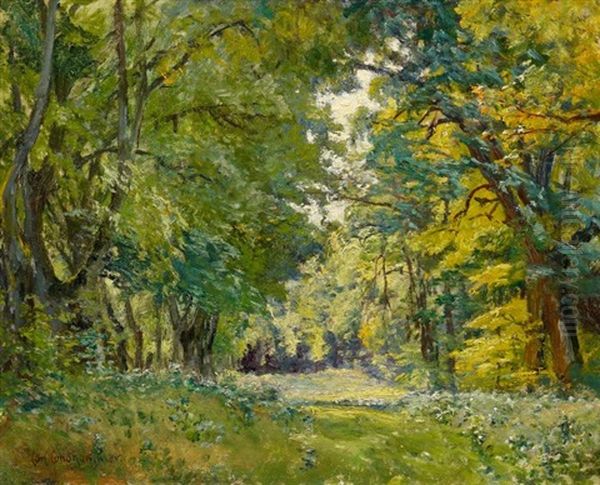 Waldlichtung Oil Painting by Karl Langhammer