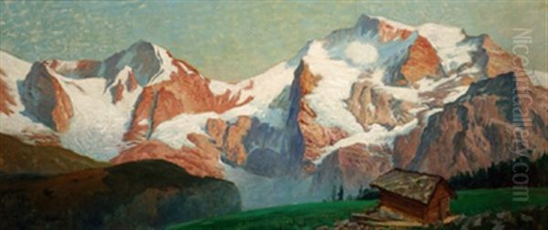 Schweiz, Die Jungfrau Oil Painting by Karl Langhammer