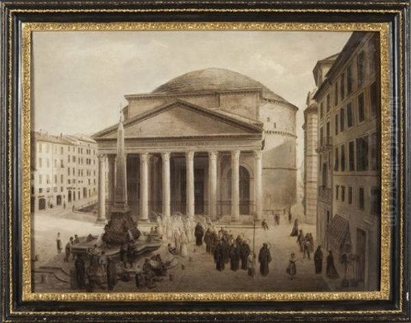 Il Pantheon Oil Painting by Joseph Langl