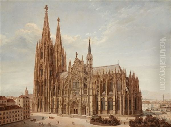 Cologne Cathedral Oil Painting by Joseph Langl