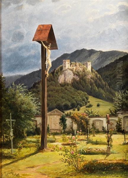 Blick Uber Den St. Galler Friedhof Oil Painting by Joseph Langl