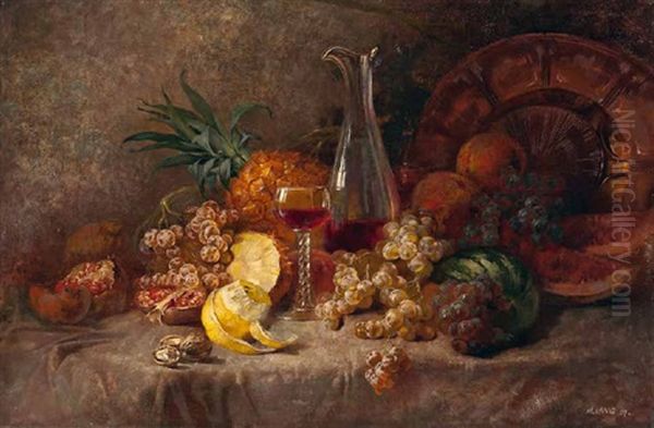 Fruchtestillleben Oil Painting by Hermine Lang-Laris