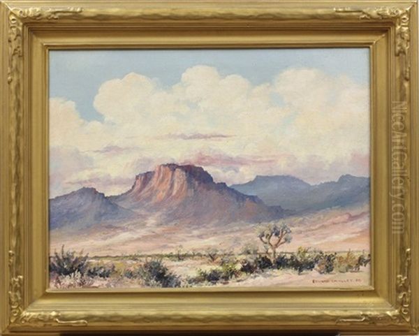 Joshua Tree Landscape Oil Painting by Edward M. Langley