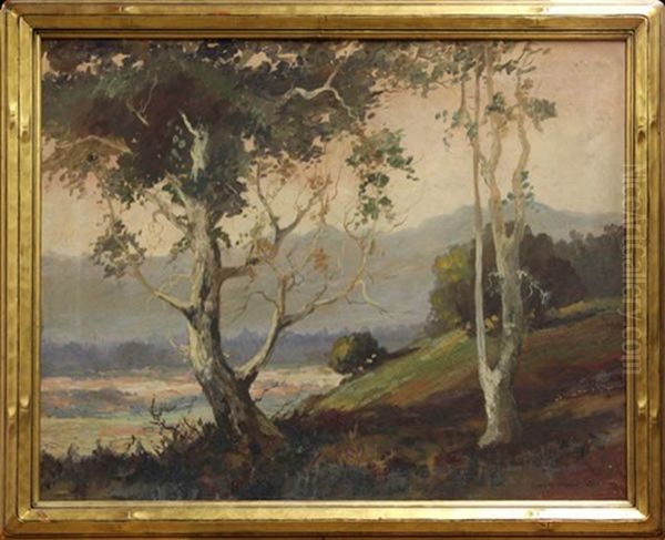 A View Through The Trees Oil Painting by Edward M. Langley