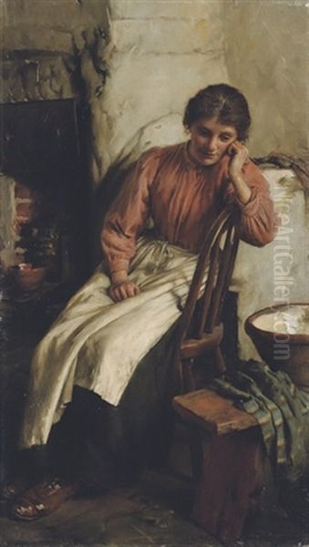 A Reverie Oil Painting by Walter Langley