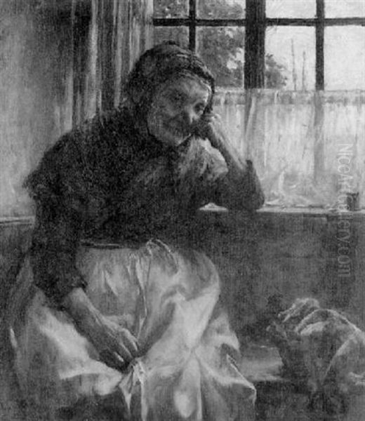 A State Pensioner Oil Painting by Walter Langley