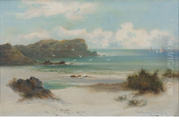 Summer At The Beach Oil Painting by William Langley