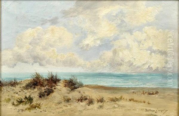 Kustenstreifen Mit Bewachsener Sanddune Oil Painting by William Langley