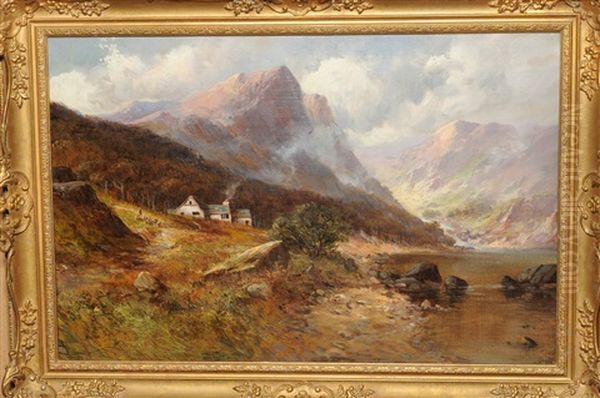 View At Capel Curig, North Wales Oil Painting by William Langley