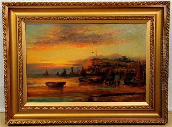 Harbor Scene by William Langley