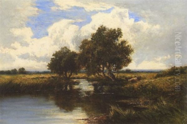 Bachlandschaft Oil Painting by William Langley