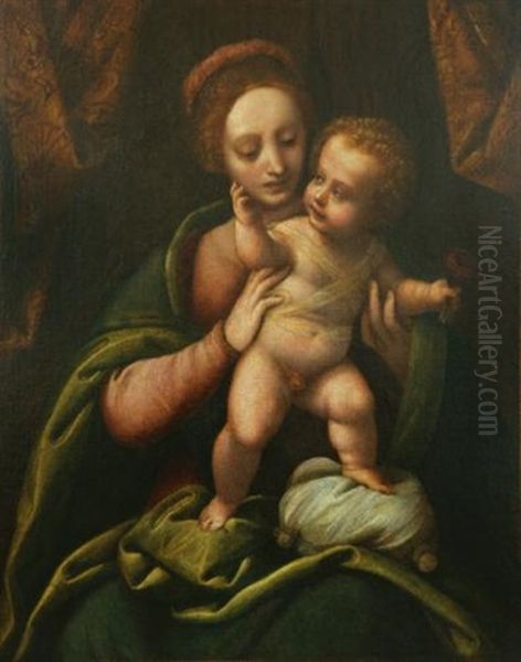 The Madonna And Child Oil Painting by Bernardino Lanino