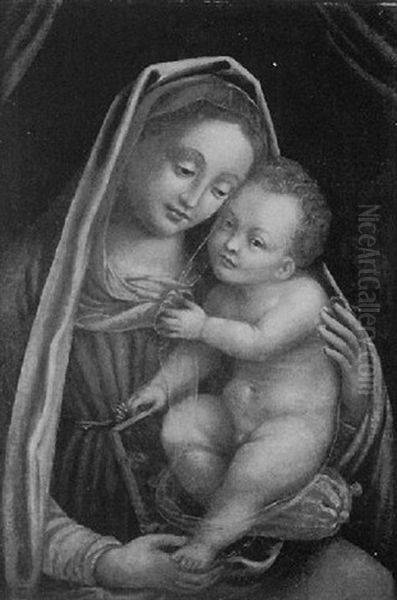 Madonna And Child Oil Painting by Bernardino Lanino