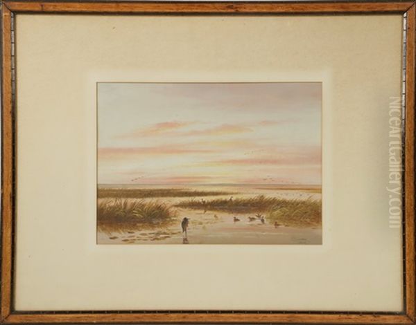 Marsh Birds Oil Painting by Charles Lanman