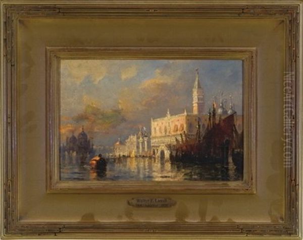 Grand Canal, San Marco, Venice Oil Painting by Walter Franklin Lansil