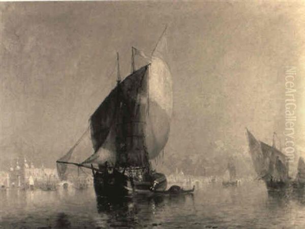 Entering The Harbour Of Venice by Walter Franklin Lansil