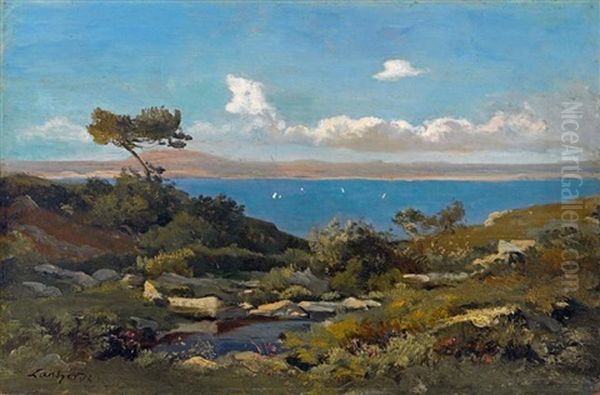 Paysage Mediterranee Oil Painting by Emmanuel Lansyer