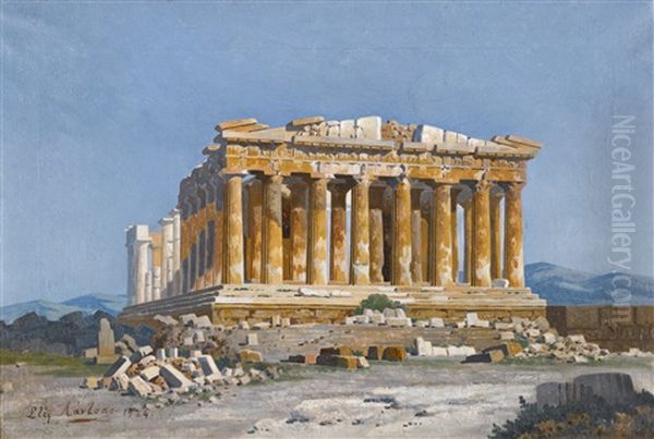 The Acropolis Oil Painting by Stefano Lanza