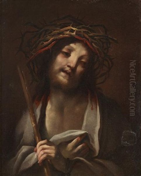 Christ Crowned With Thorns Oil Painting by Andrea Lanzani