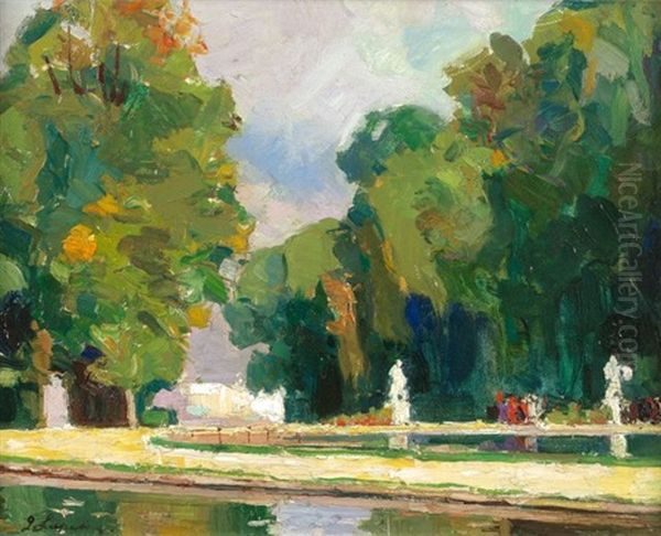 Le Parc De Saint-cloud Oil Painting by Georgi Alexandrovich Lapchine