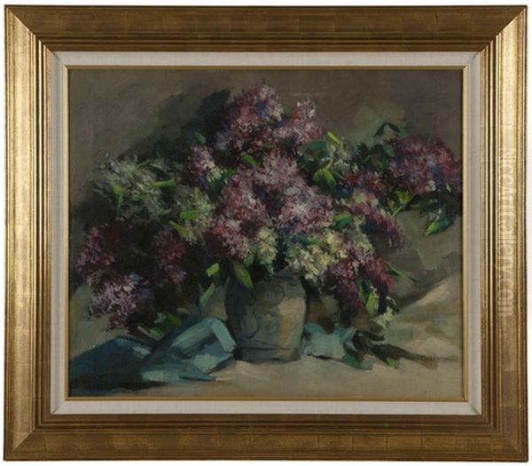 Lilacs Oil Painting by Georgi Alexandrovich Lapchine