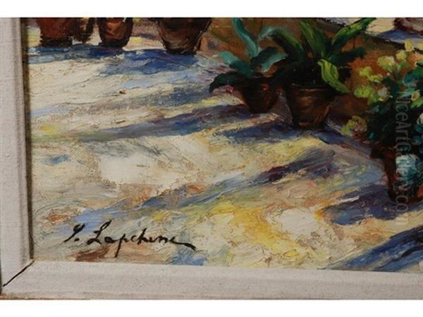 Terrasse A Cap Martin Oil Painting by Georgi Alexandrovich Lapchine