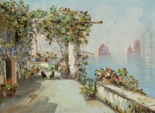 Terrasse A Capri by Georgi Alexandrovich Lapchine