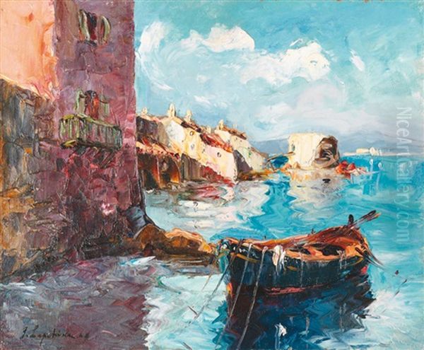 Bord De Mer Oil Painting by Georgi Alexandrovich Lapchine