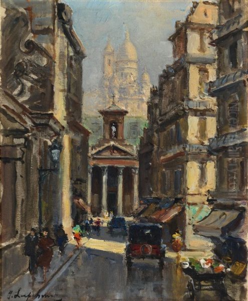 View Of The Sacre Coeur Oil Painting by Georgi Alexandrovich Lapchine