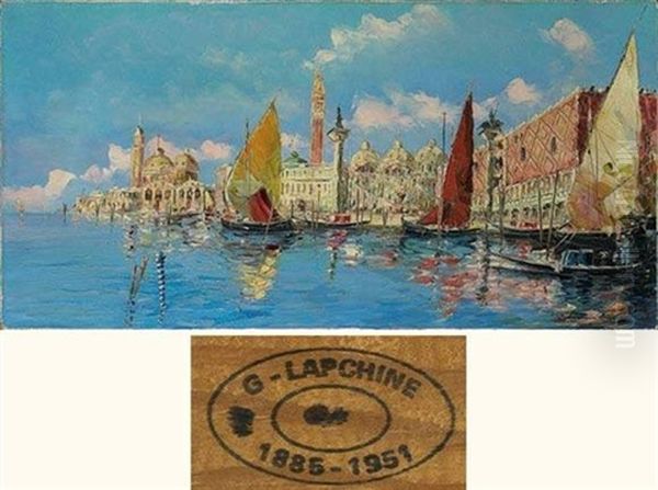 Vue De Venise Oil Painting by Georgi Alexandrovich Lapchine