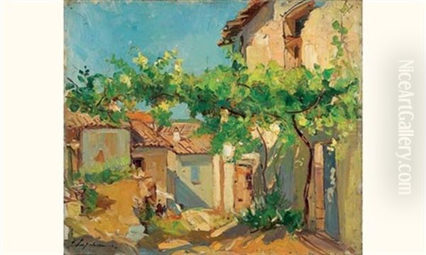 La Treille Oil Painting by Georgi Alexandrovich Lapchine