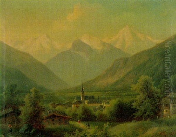 Fugen Im Zillertal Oil Painting by Ferdinand Lapie