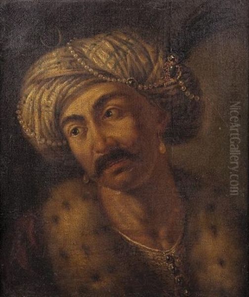 A Portrait Of An Ottoman Gentleman by Gaetano Lapis