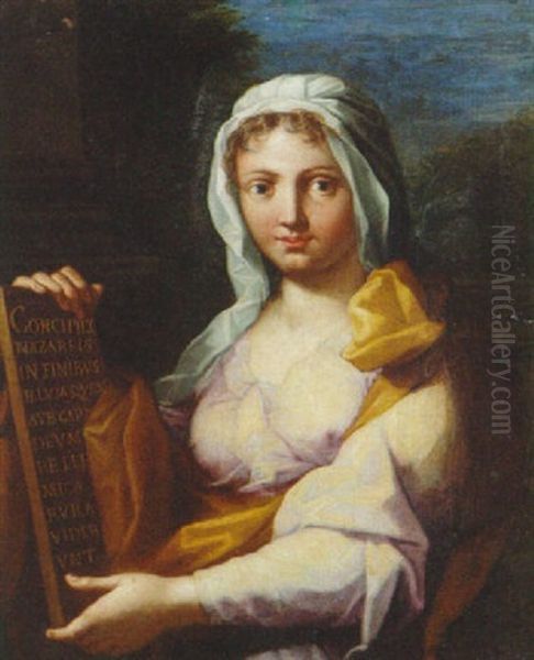 A Sybil Oil Painting by Gaetano Lapis