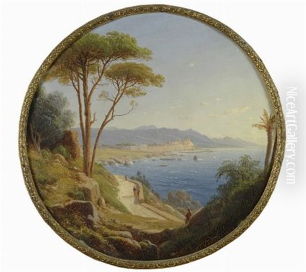 Veduta Costiera Oil Painting by Louis Auguste Lapito