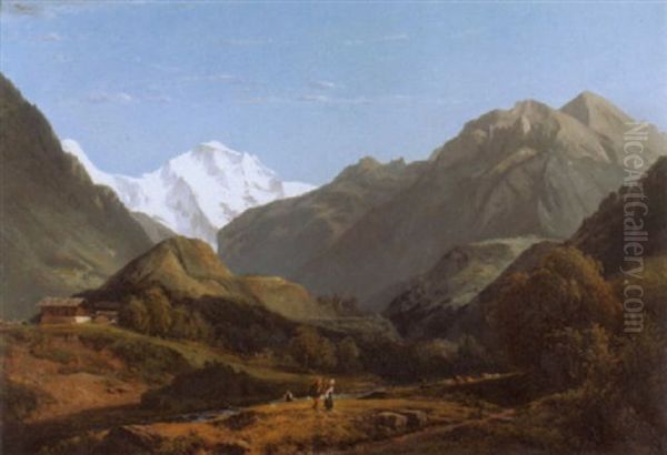 Sommerliche Landschaft Mit Der Jungfrau Oil Painting by Louis Auguste Lapito